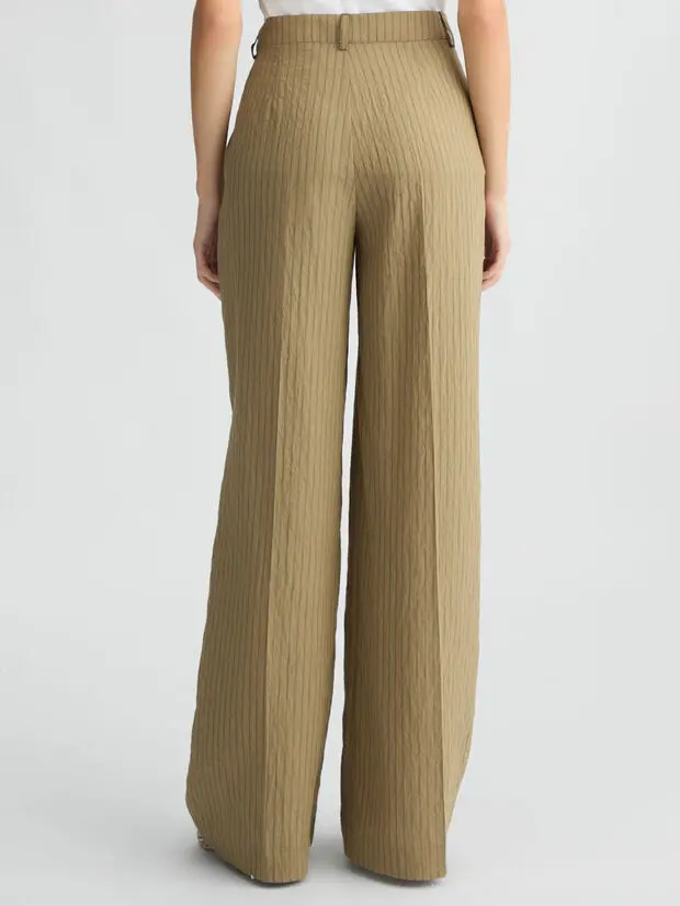 Брюки клеш в полоску